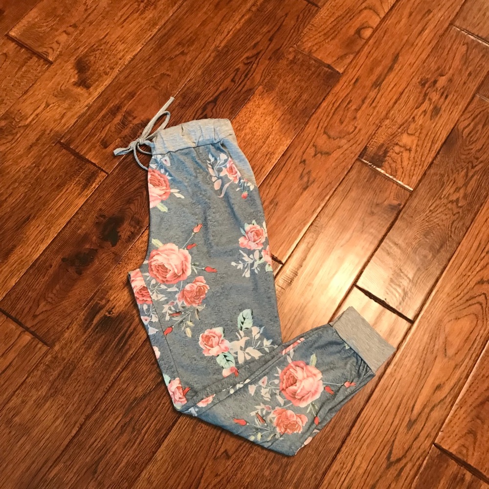 Floral joggers